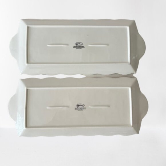 Y2K Shamrock/Clover Design Scalloped Sandwich / Desert Tray By Julia Minasian - Picture 8 of 14